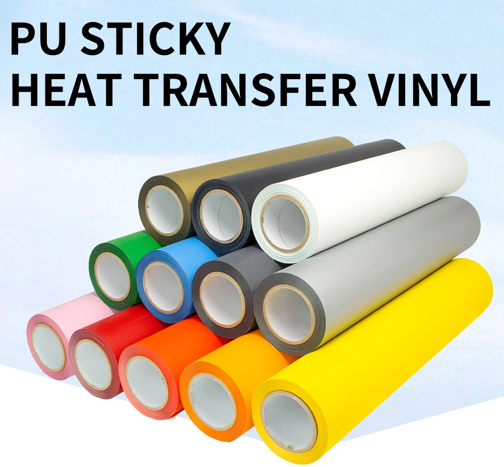 Custom Size PU Sticky Matte Finish Heat Transfer Vinyl for Tshirt