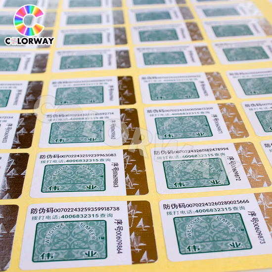 Número de série à prova d'água, código QR, raspar, impresso, inalterável, prata, ouro, adesivo, anti